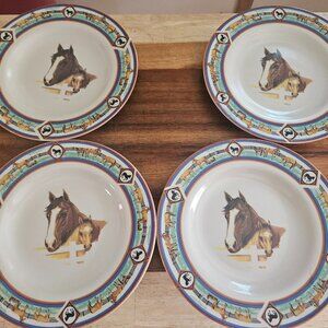 2001 folkcraft cedar valley stables salad/bread plate saucer